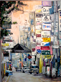 六車和紀油彩展 都市の断面と愛しき街 | 2011年 | 展示案内 | 歯ART美術館