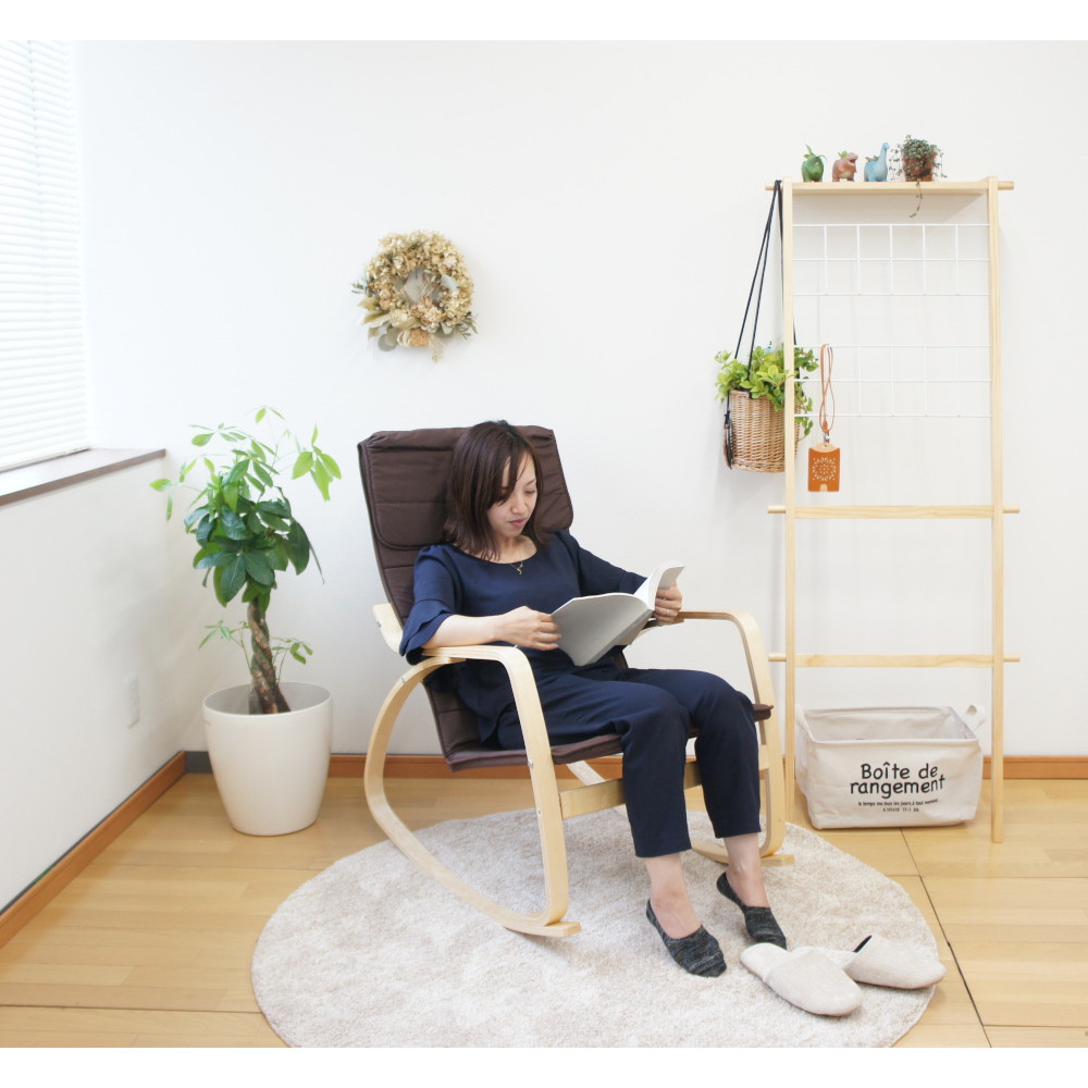 フクダクラフト リラックスロッキングチェア CR-5892 BR Y ブラウン