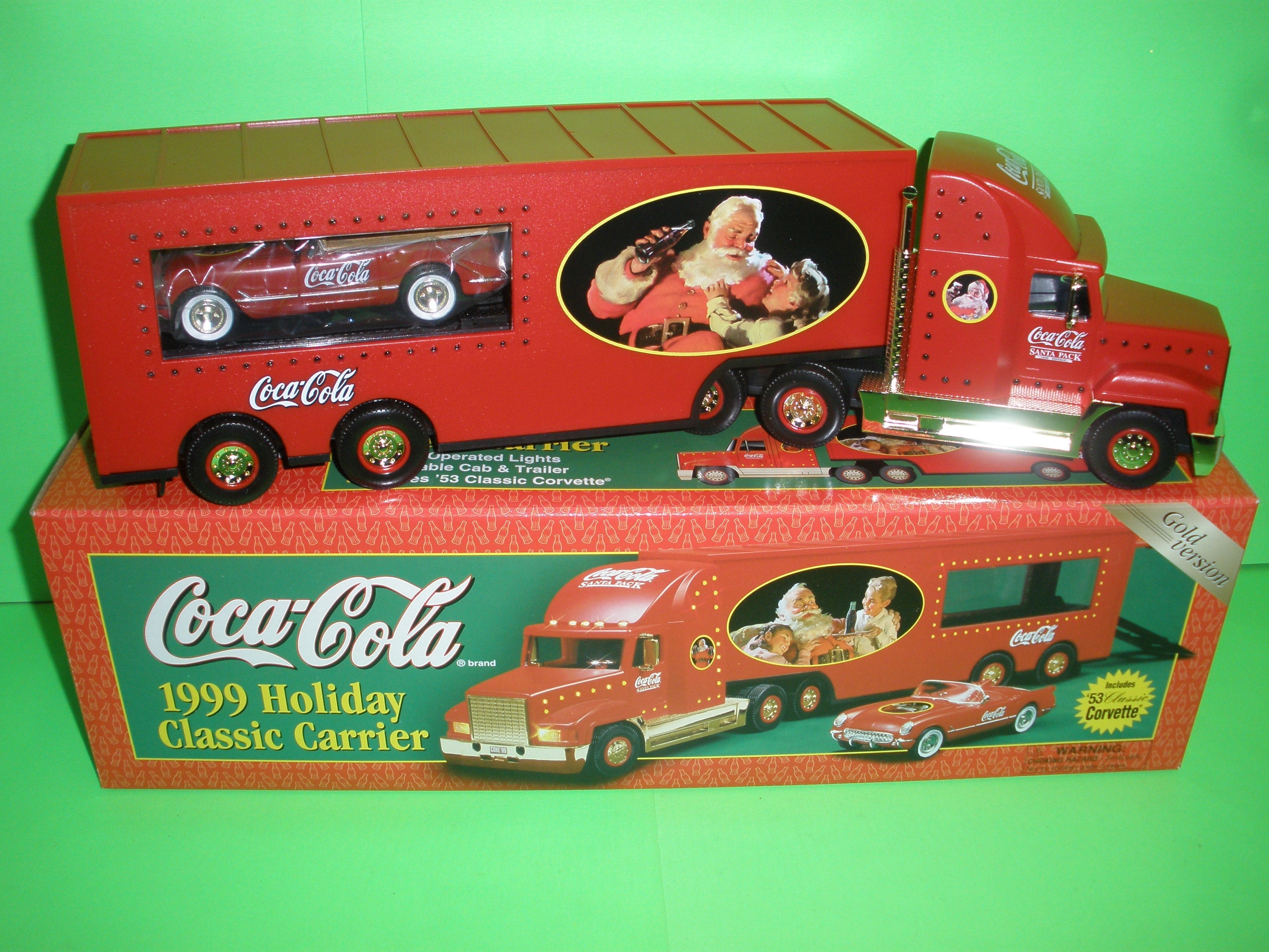 Coca-Cola 1999 Holiday Classic Car Carrier Truck - Gold Version