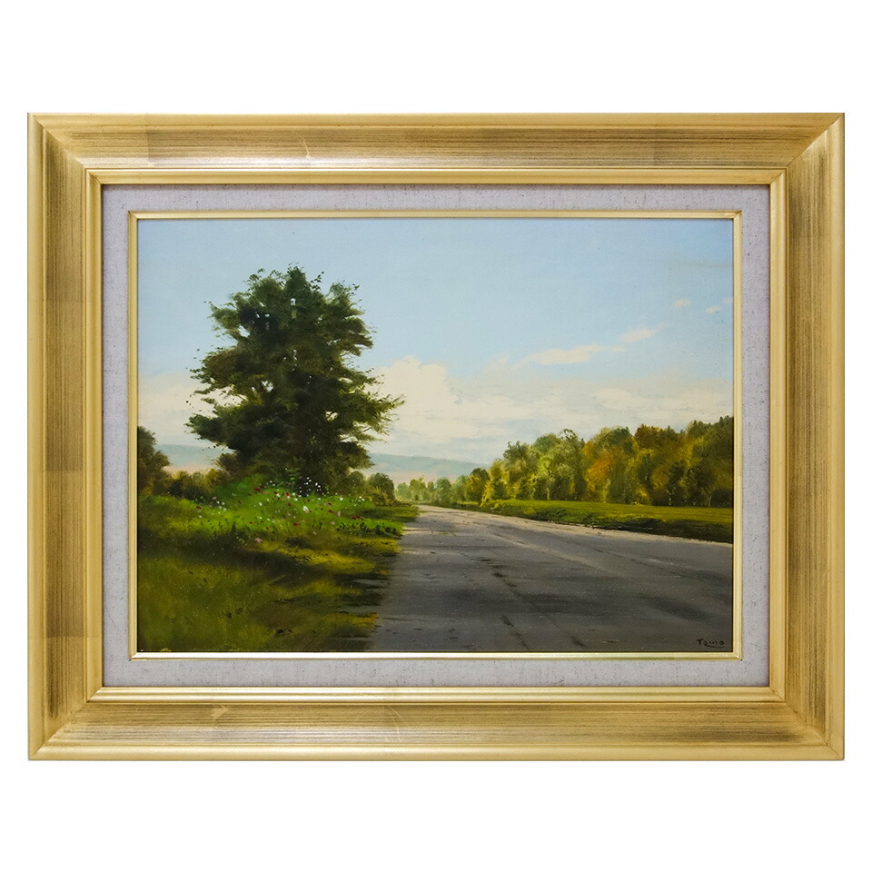 楽天市場】油彩画 林 朝路 「道」 P8号 額付き 油絵 真筆 描き下ろし