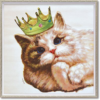 楽天市場】「キングキャット」Mサイズ オイルペイントモダンアート