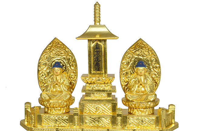 楽天市場】【仏像】仏像「三宝尊」1寸8分(総丈41.5cm) 【日本製／国産