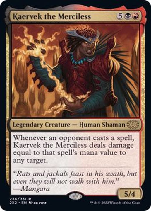 FOIL)無慈悲なる者ケアヴェク/Kaervek the Merciless《英語》【2X2】