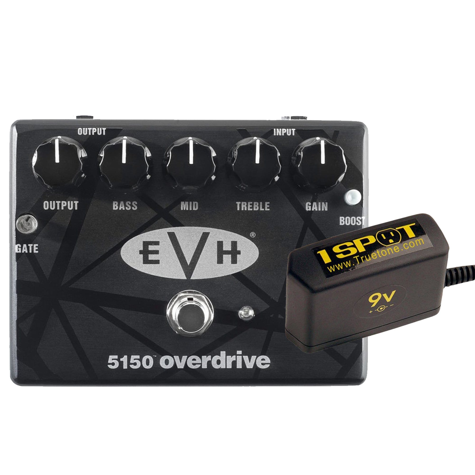 MXR EVH-5150 Overdrive Bundle w/ Truetone 1 Spot Space Saving 9v