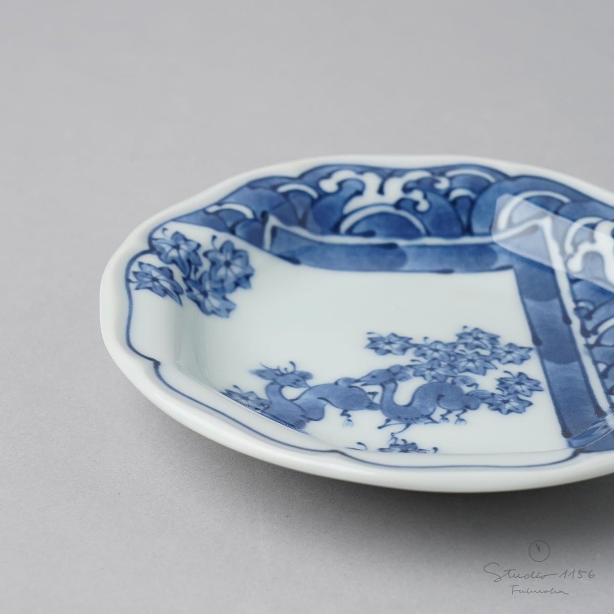 波佐見焼 染付紅葉鹿絵 八角小皿 10.5cm 高山陶器の通販｜Studio1156