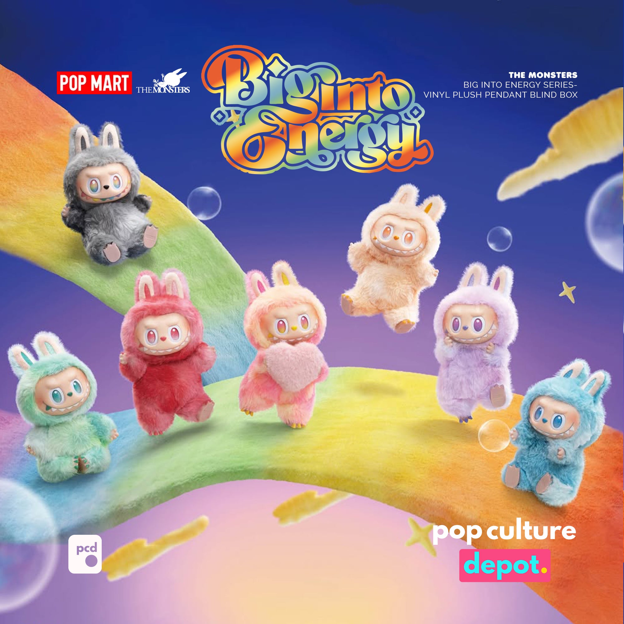 POP MART The Monsters - Big Into Energy – Vinyl Plush Pendant