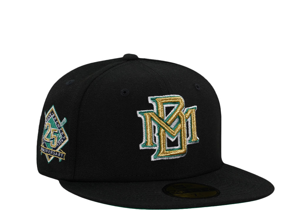 New Era Milwaukee Brewers 25th Anniversary Black Throwback Edition