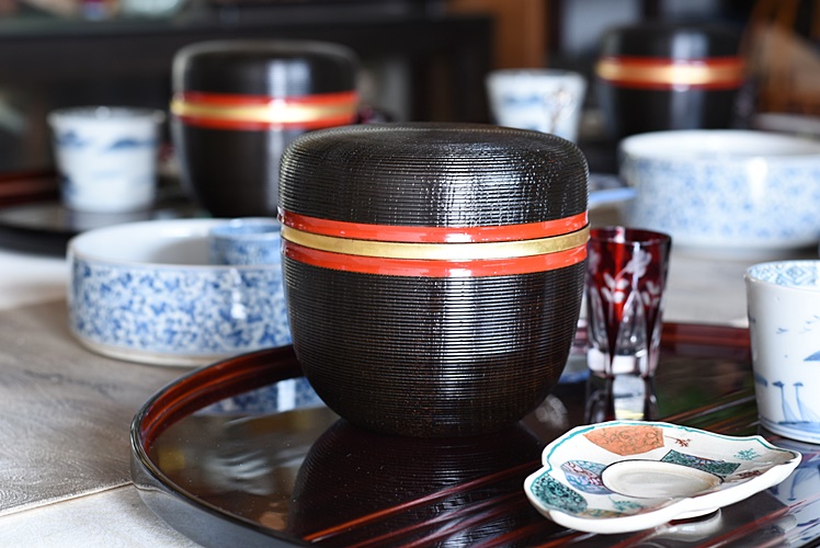 天然木製漆塗 信玄弁当 - 生活骨董と古布のアンティークショップ