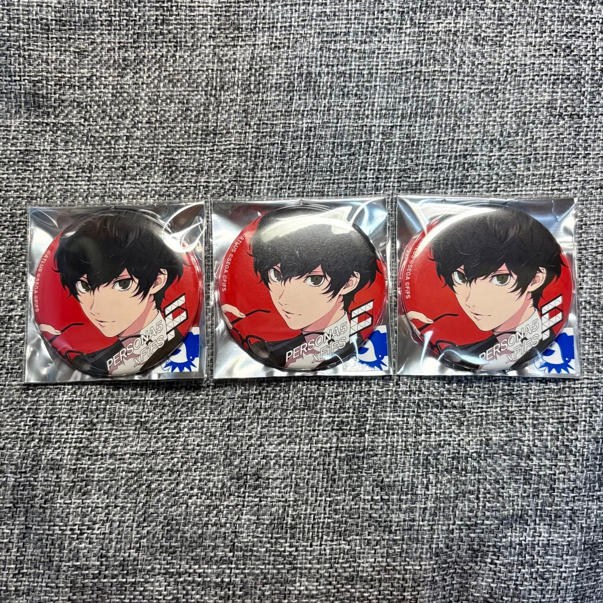 ペルソナ FiFS トレーディング缶バッジ white ver ペルソナ5 雨宮蓮 2