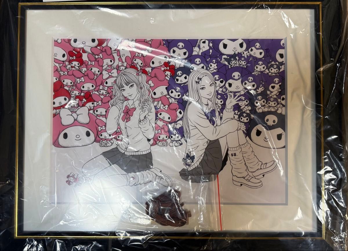 伊藤潤二×サンリオキャラクターズ 複製原画 ギャル富江 ×マイメロディ