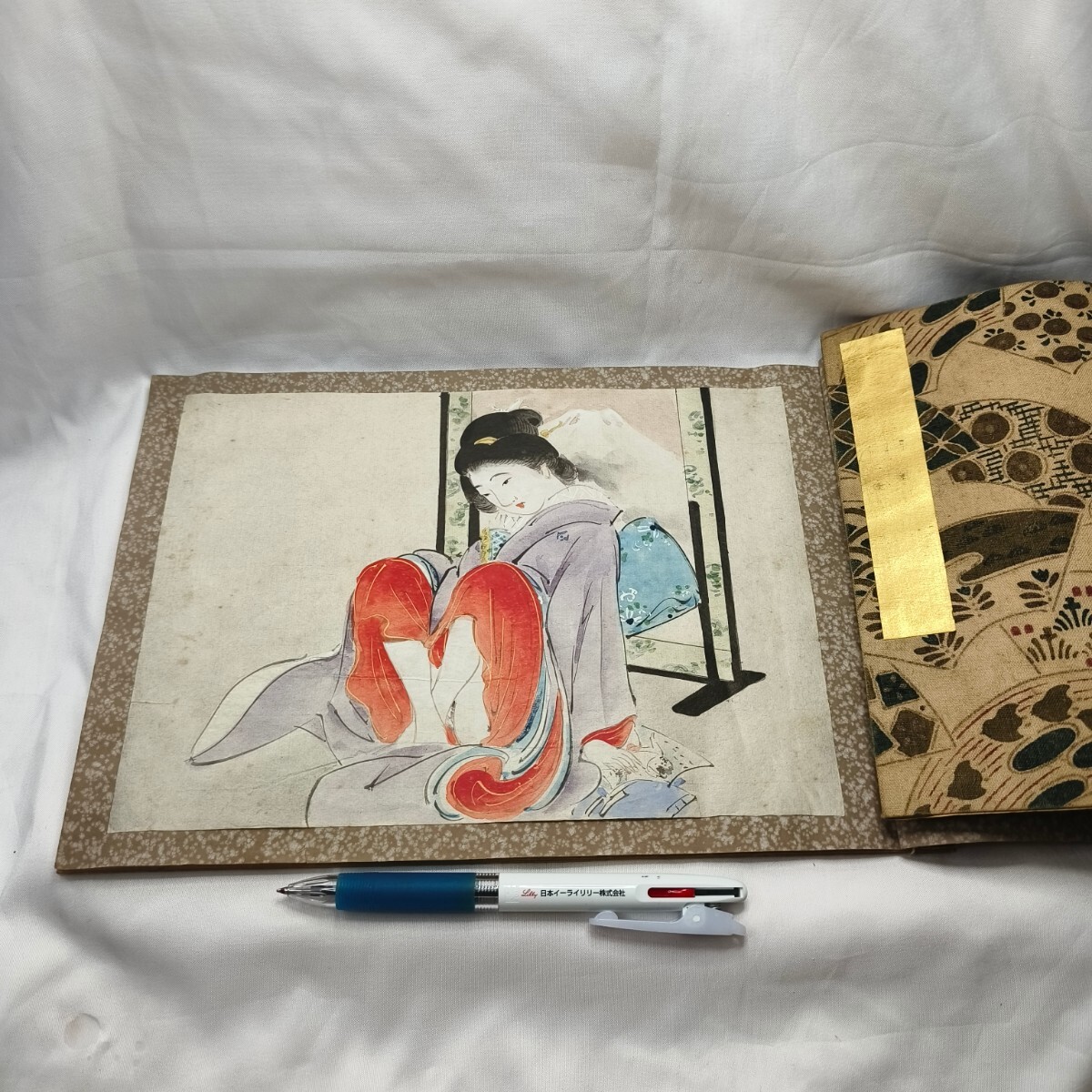 Yahoo!オークション - 春画 画册全12枚 肉筆 江戸古美術品 骨董 和紙