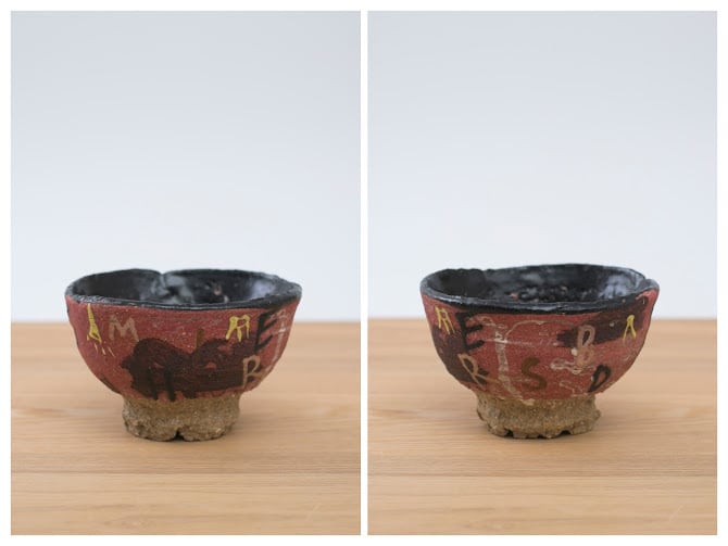金憲鎬 キムホノ Kim Hono 桃文彩 茶碗 茶盌 抹茶碗 共箱 共布 カフェ