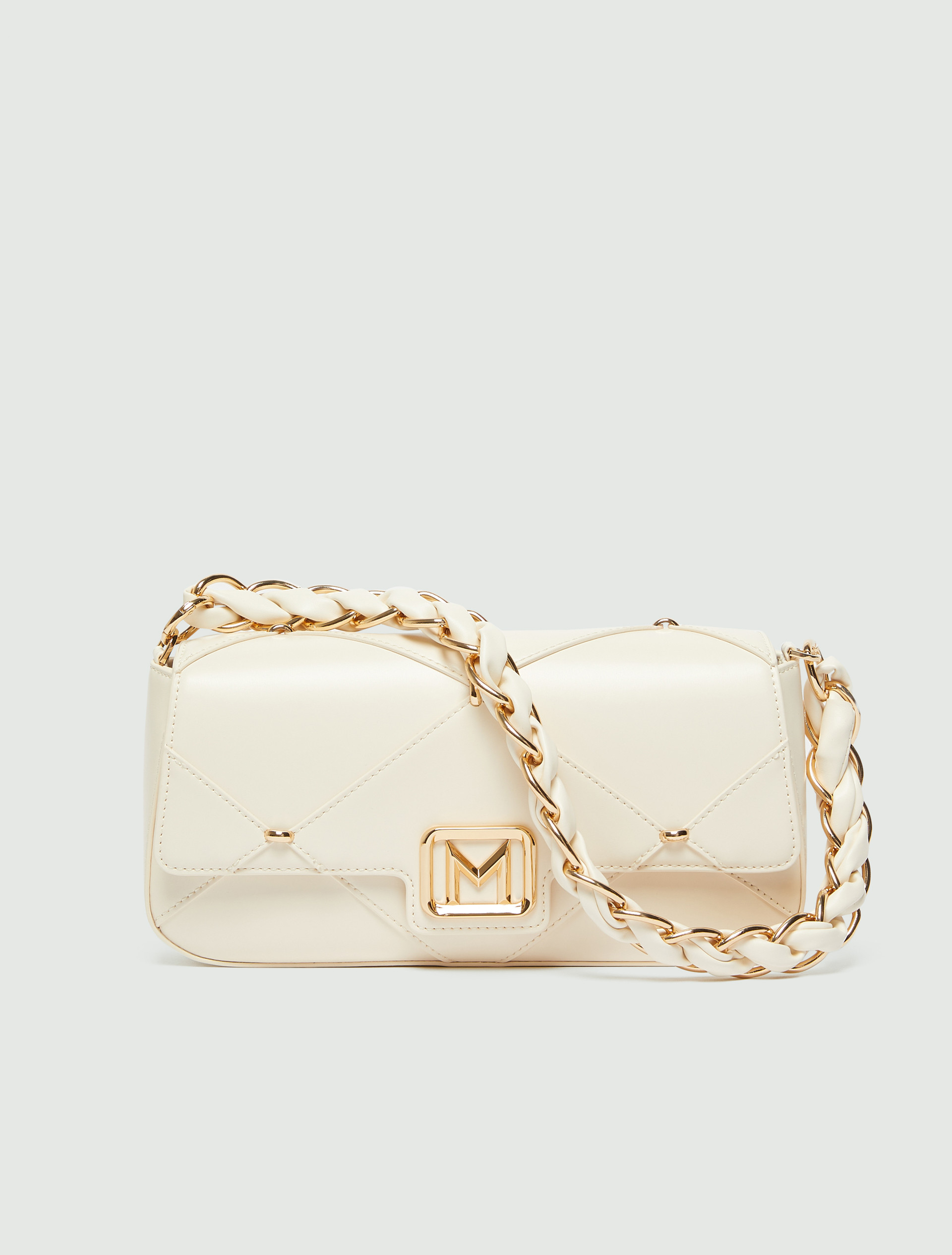 Le Muse medium bag with diamond pattern, ivory | Marella