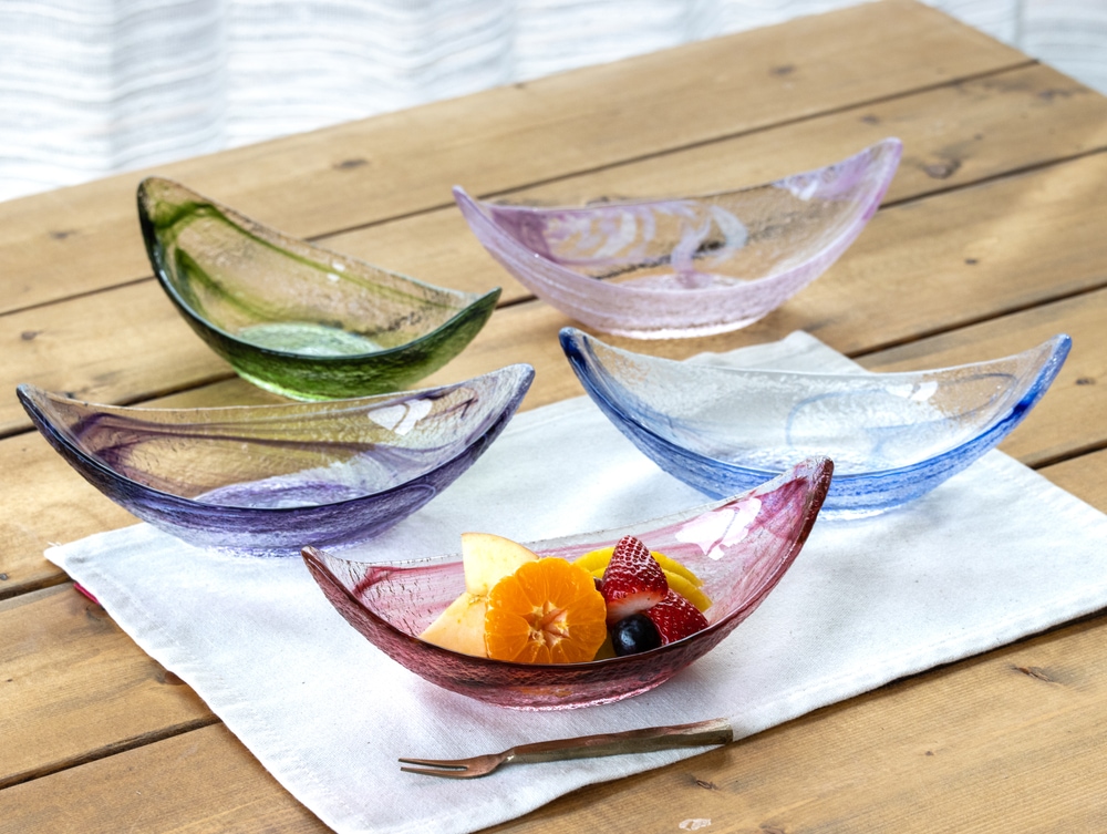 綺羅 舟形大鉢 | 北一硝子 まごころお届け便