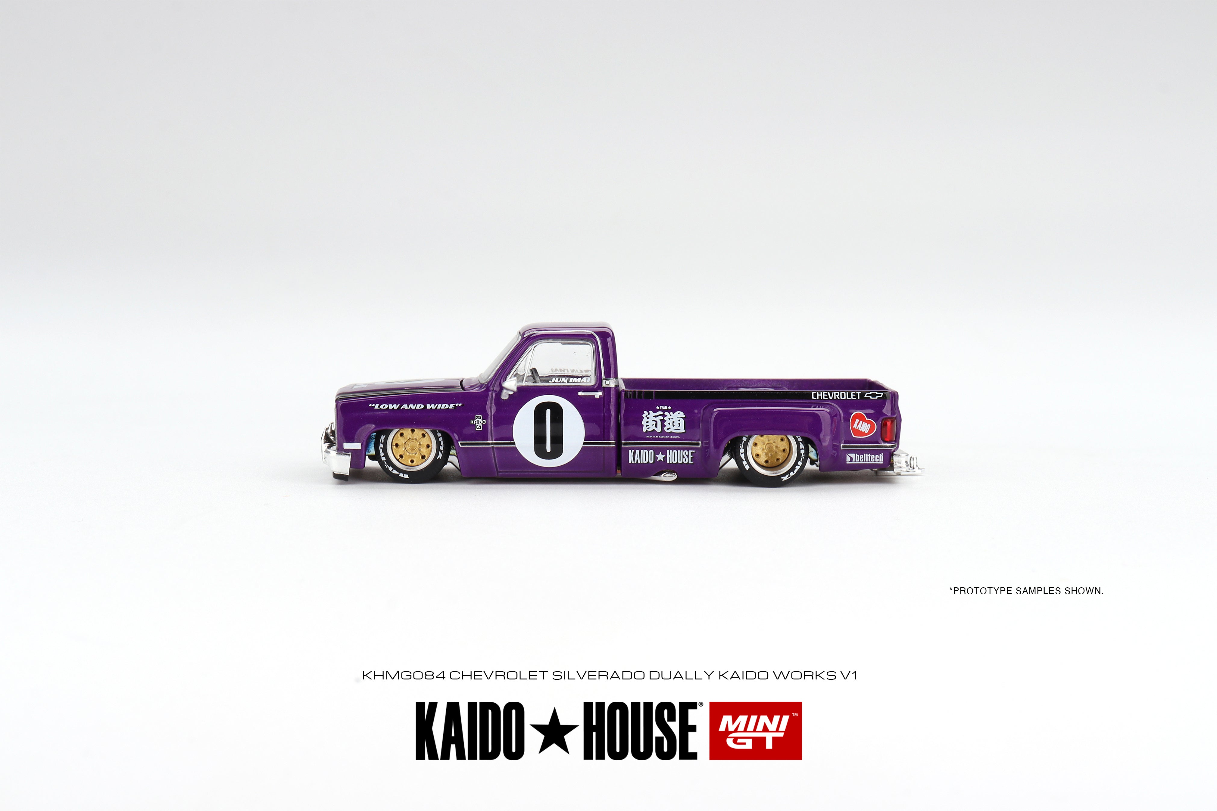 Kaido House + Mini GT 1:64 Chevrolet Silverado Dually KAIDO V1