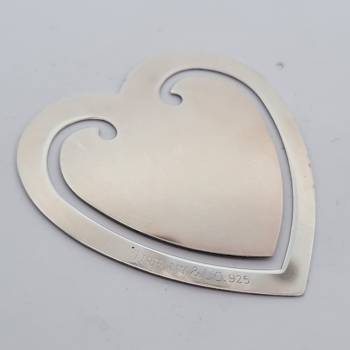 Tiffany & Co. Large Heart Bookmark Sterling Silver 925 Signed