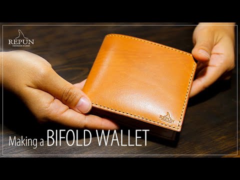 レザークラフト/DIY】理想の二つ折り財布をつくる - YouTube