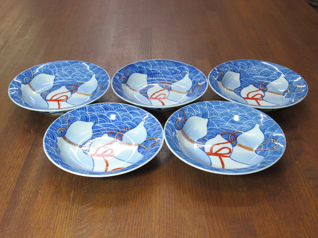 有田焼 華山萬右衛門 ひさご絵皿揃