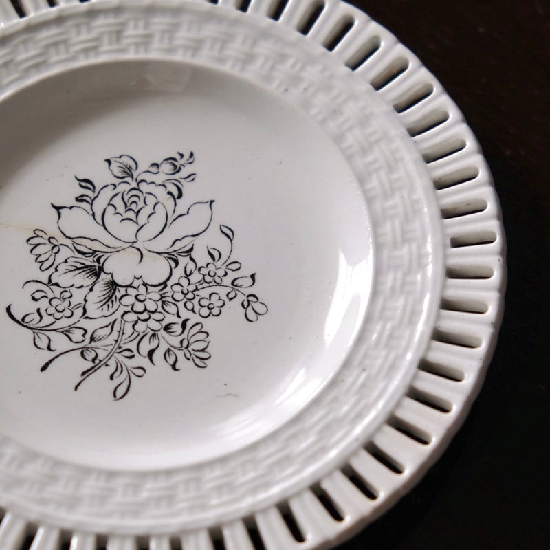 KGリュネヴィル パニエ皿 平皿 パン皿 φ14.7cm フランス アンティーク