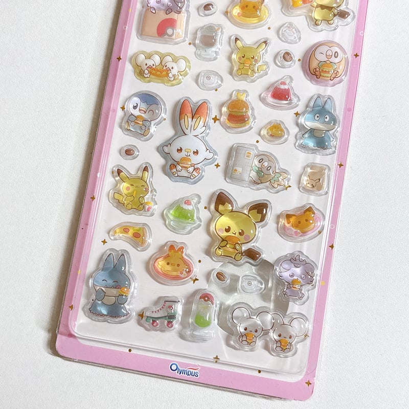 韓国公式】ポケモン/ポケピース キャンディ3Dステッカーシール