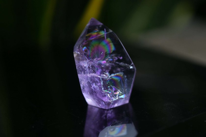 まるい虹☆レインボー☆アメジスト原石 s1287 - 【Funky garuda