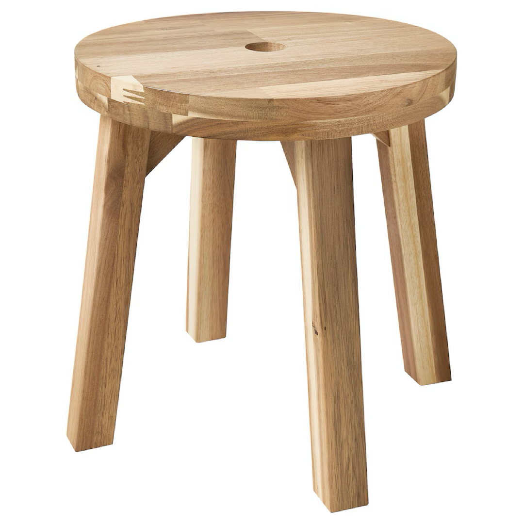 IKEA - IKEA イケア スコグスタ スツール アカシア材 大小2台セットの