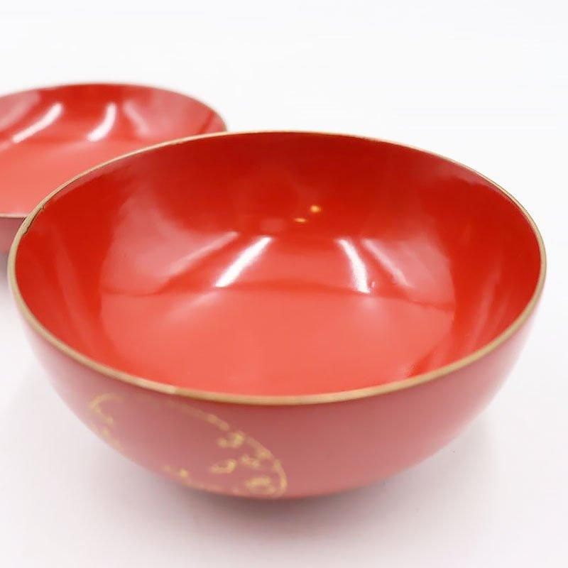 大正時代の美しいアンティーク漆器蓋椀