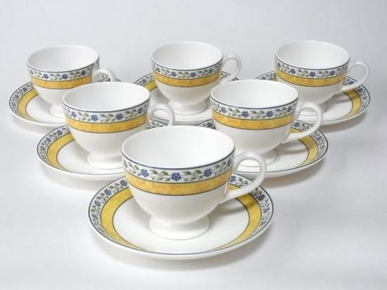 ウェッジウッド コーヒーカップ&ソーサー○ミストラル 6客セット 1級品