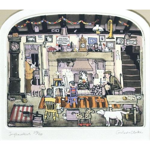 グラハム・クラーク 「 イングルヌーカー 」 銅版画 + 手彩色 版画