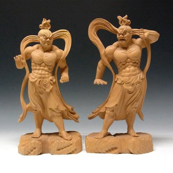 仁王像 金剛力士像 高さ31cm 柘植製 木彫り 仏像 : 仏像と縁起物の専門