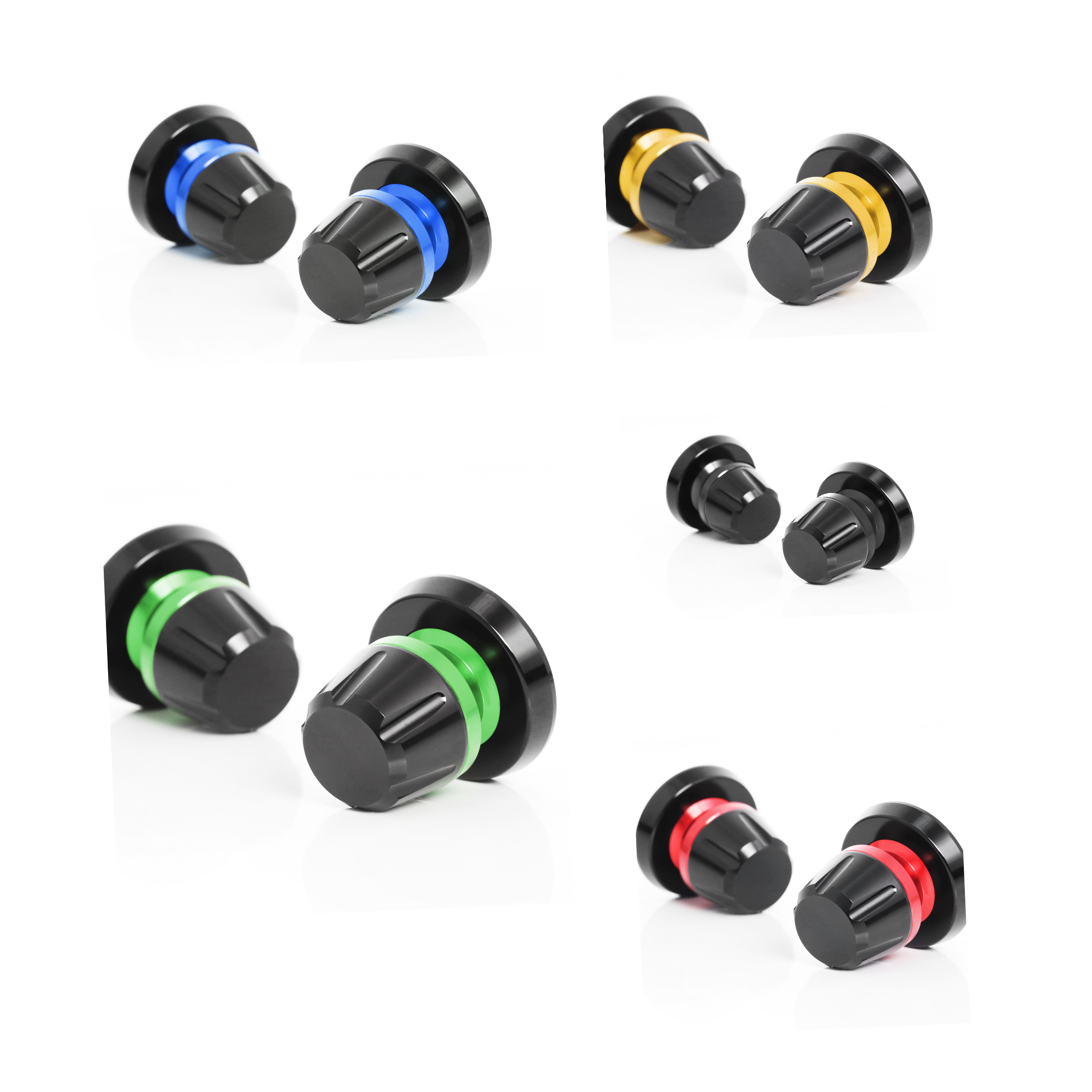 Green L-Sonic 8MM Swingarm Stand Spools For ZX-10R Ninja 11-13 14