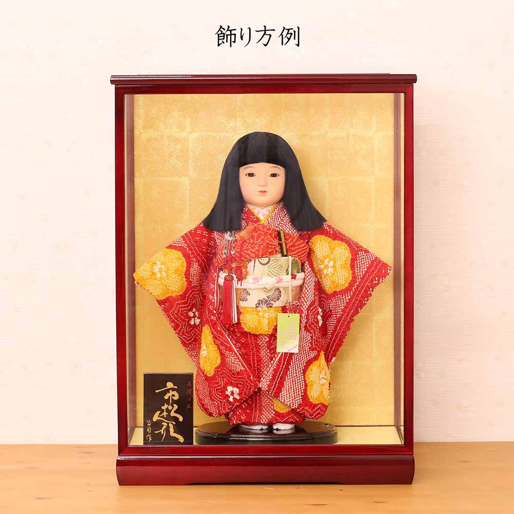 人形用 ガラスケース 10号市松人形用ガラスケース 戸付 横幅39.5cm