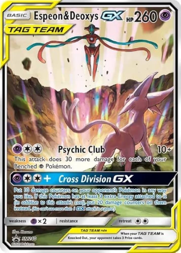 Amazon.com: Pokemon - Espeon & Deoxys GX - SM240 - Tag Team