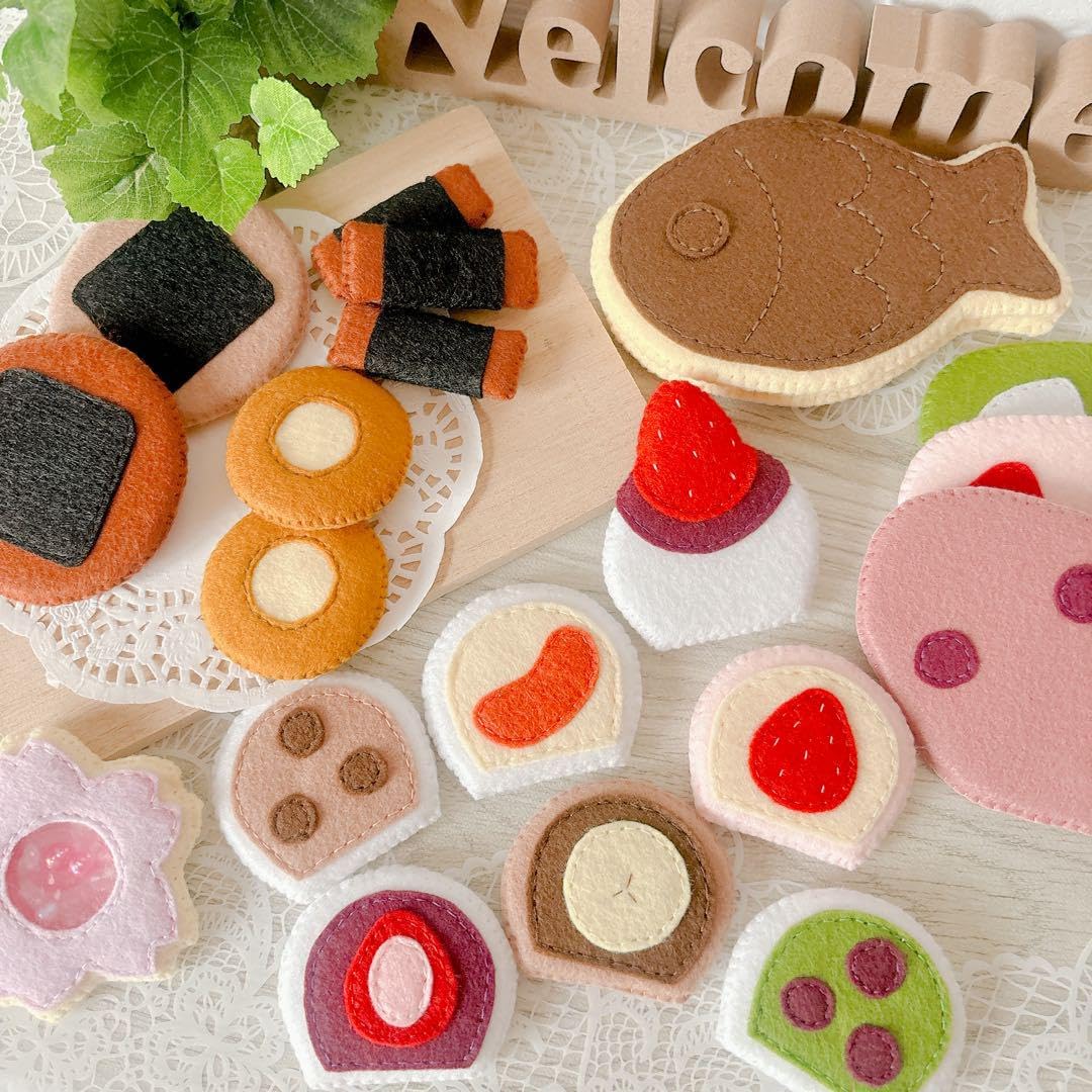 Amazon | フェルトおままごと 和菓子セット | セット | おもちゃ
