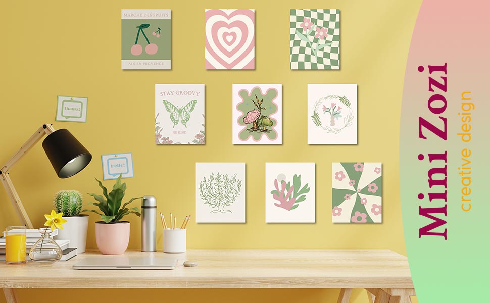 Amazon.com: MINI ZOZI Danish Pastel Posters 8x10 9pcs Aesthetic