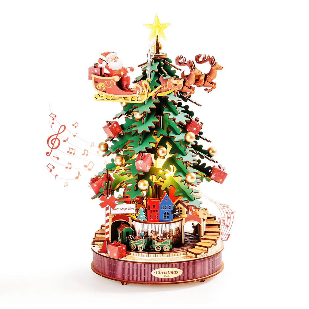 Rolife Christmas Tree Puzzle Music Dreamer - 3D Wooden Puzzles