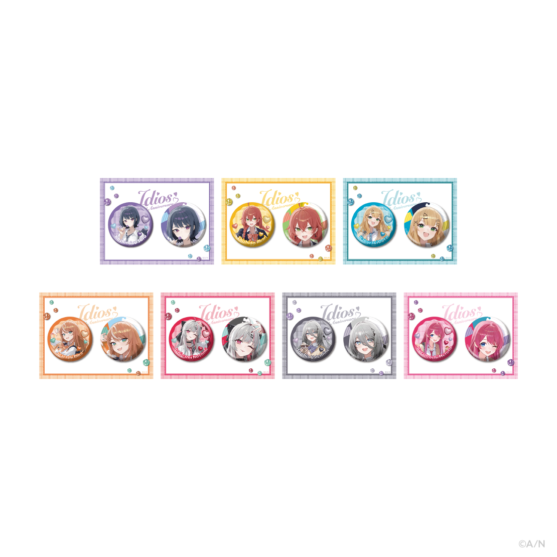 Idios 3rd Anniversary】缶バッジセット｜にじさんじオフィシャルストア