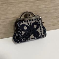 ミナペルホネン 押し口がま口ポーチ ハンドメイド forest tile - メルカリ