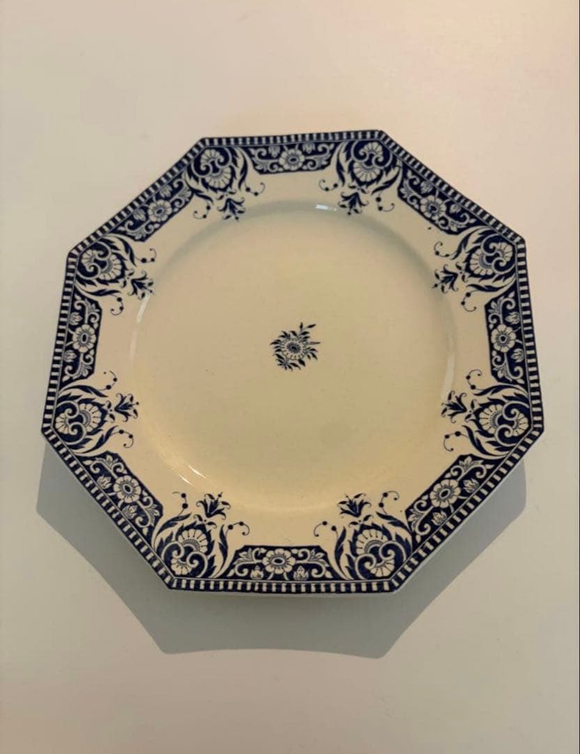 サルグミンヌSINCENY アンティークプレート オクトゴナル フランス
