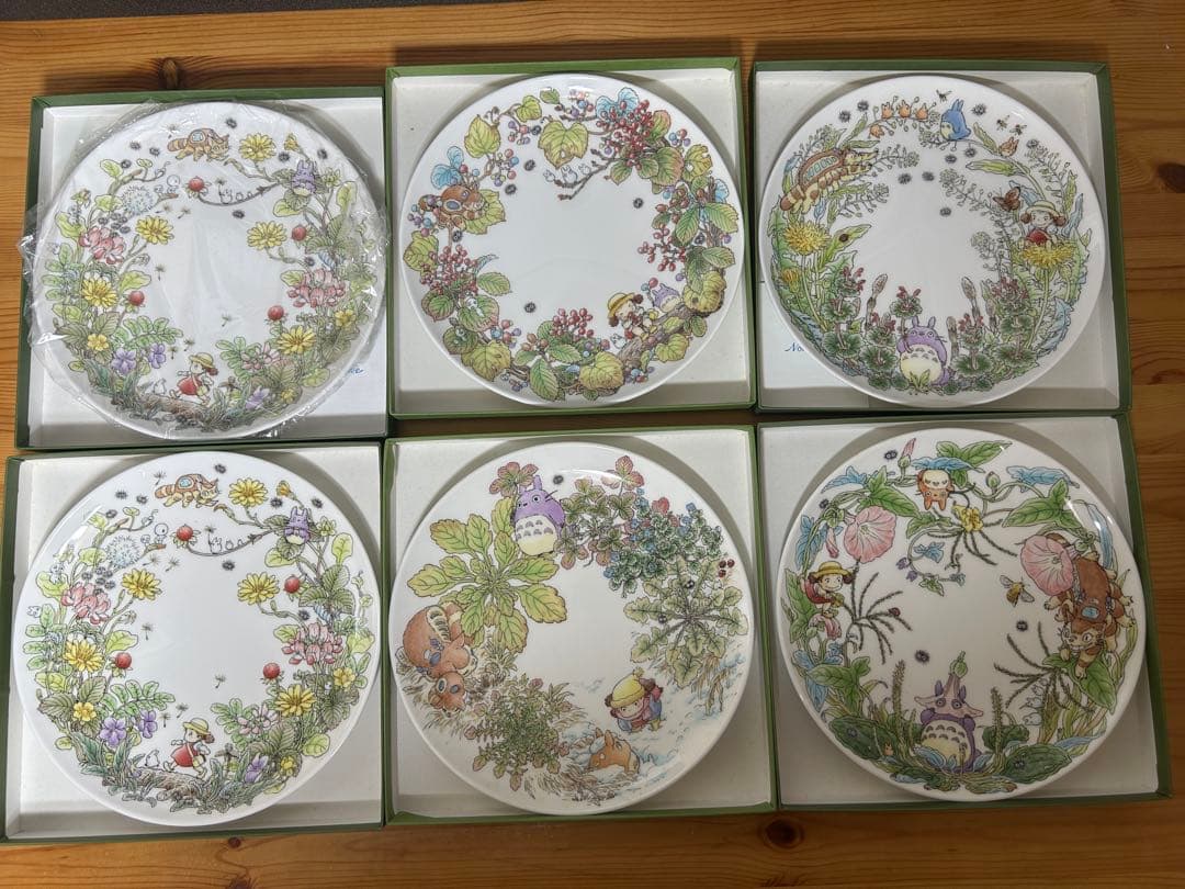 Noritake ノリタケ となりのトトロ プレート 23cm 6枚 ノリタケ Noritake となりのトトロ 約23cmプレート さるとりいばら編
