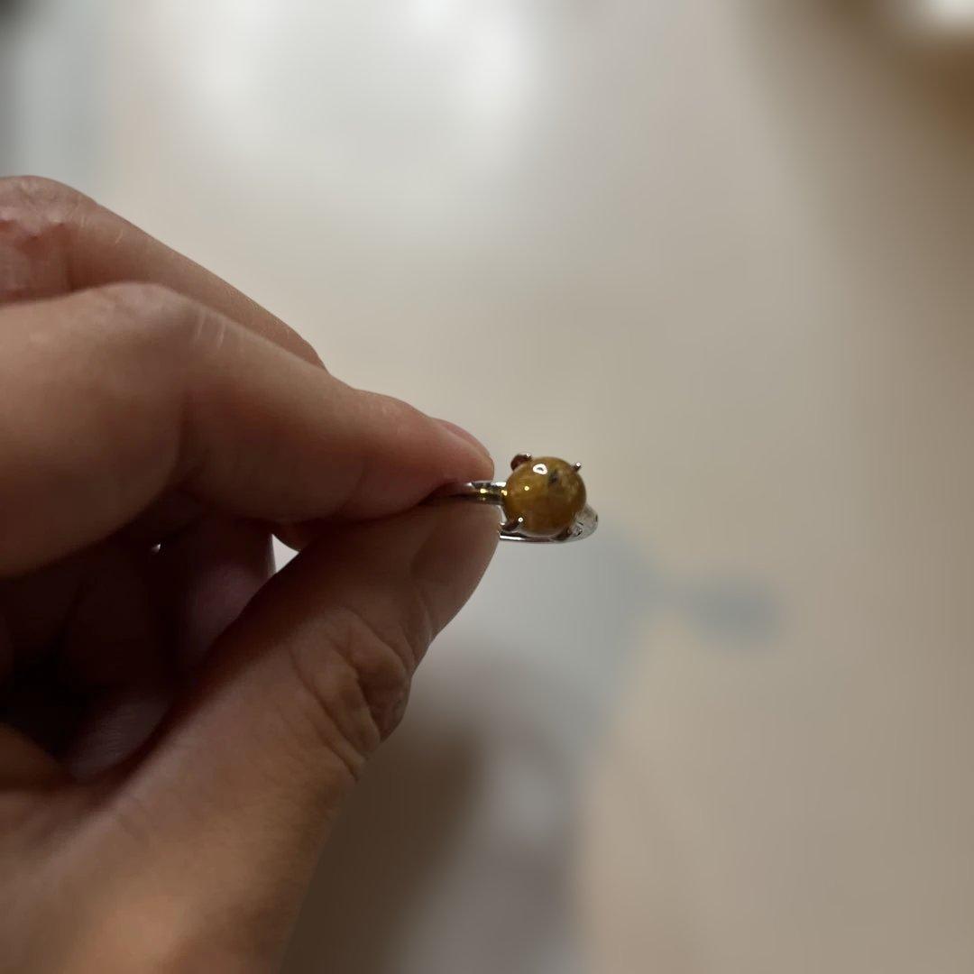 ルチルの指輪たん！綺麗！フリーサイズ！ 受注制作】ルチルクォーツ 7号〜フリーサイズリング シルバー925