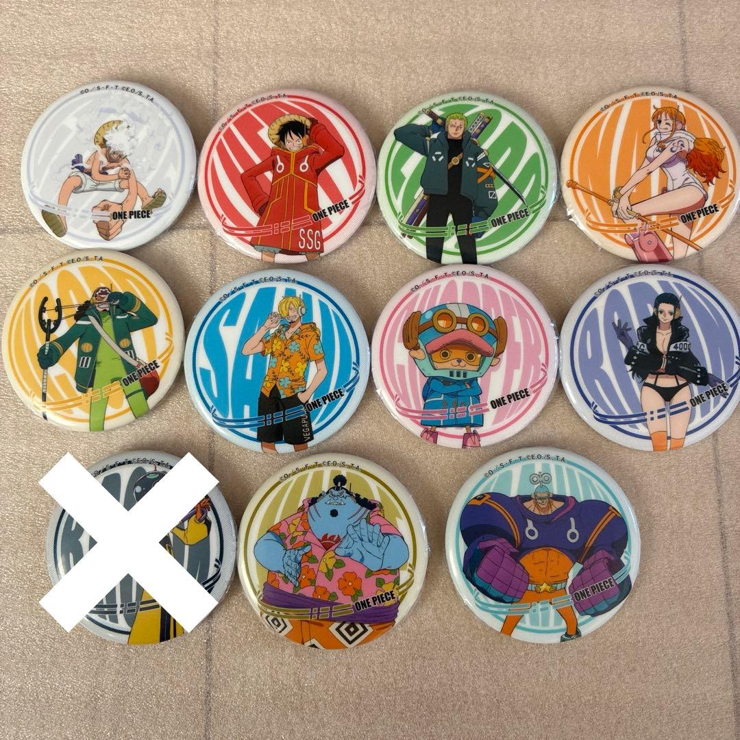 ONE PIECE 缶バッジ 10個セット セミコンプリート ダイソーコラボ