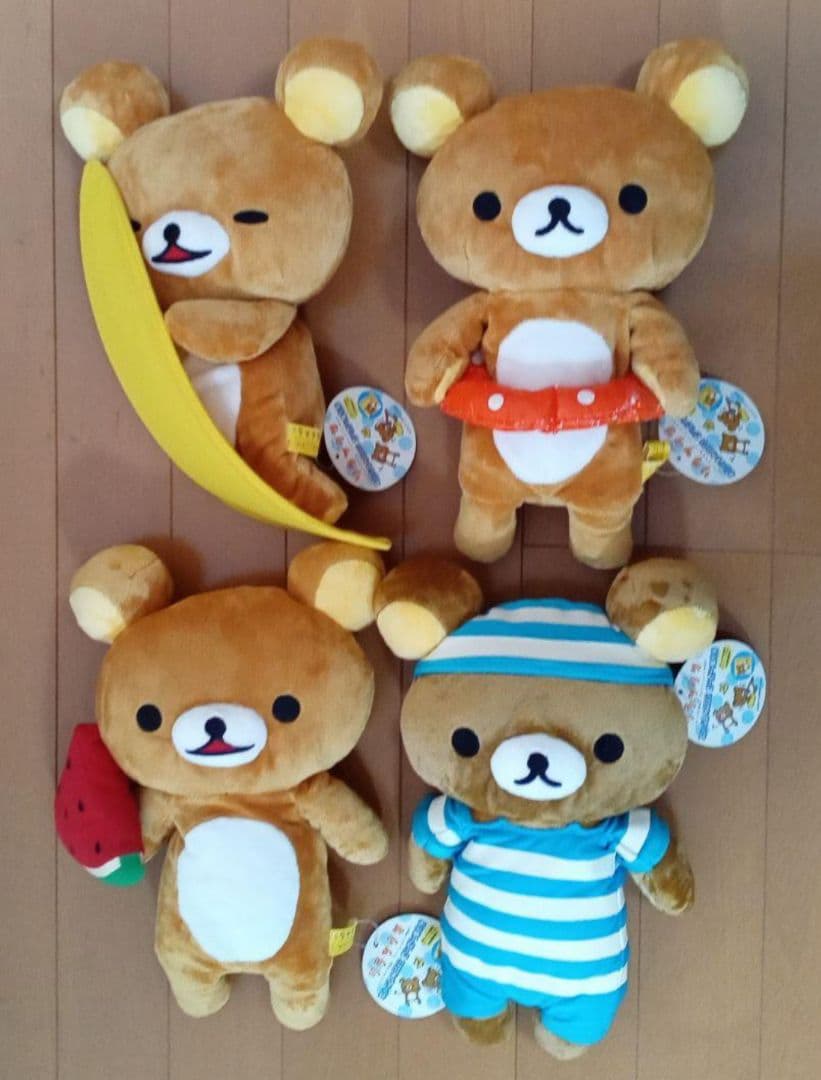 リラックマ ぬいぐるBIG だらだら海水浴 全4種 日焼けリラックマ 夏 海 リラックマ新テーマ『うみリラきぶん』より各種アイテムを新発売！ ～4