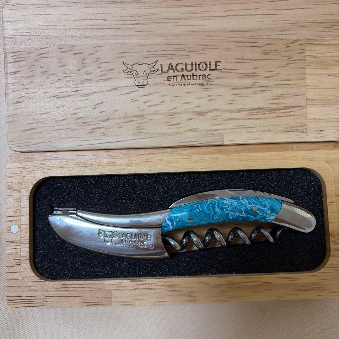 LAGUIOLE コルクスクリュー 青ハンドル Amazon | Laguiole En Aubrac ソムリエ ウェイターコルクスクリュー