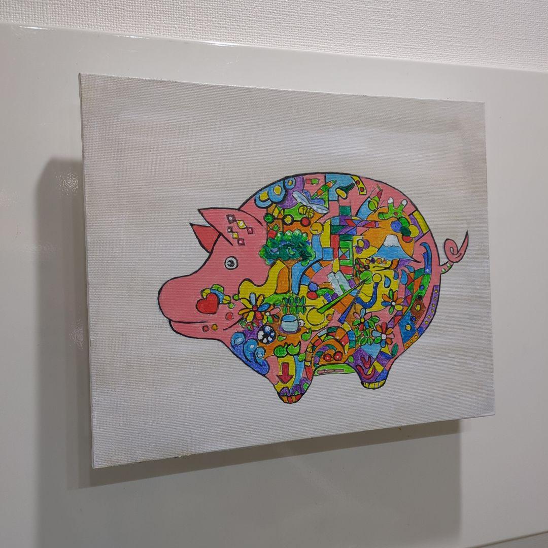 抽象画　絵画　作品名　まもるもの 抽象画 タイトル名【モネ的な光】 絵画 虹になる 通販 19943483