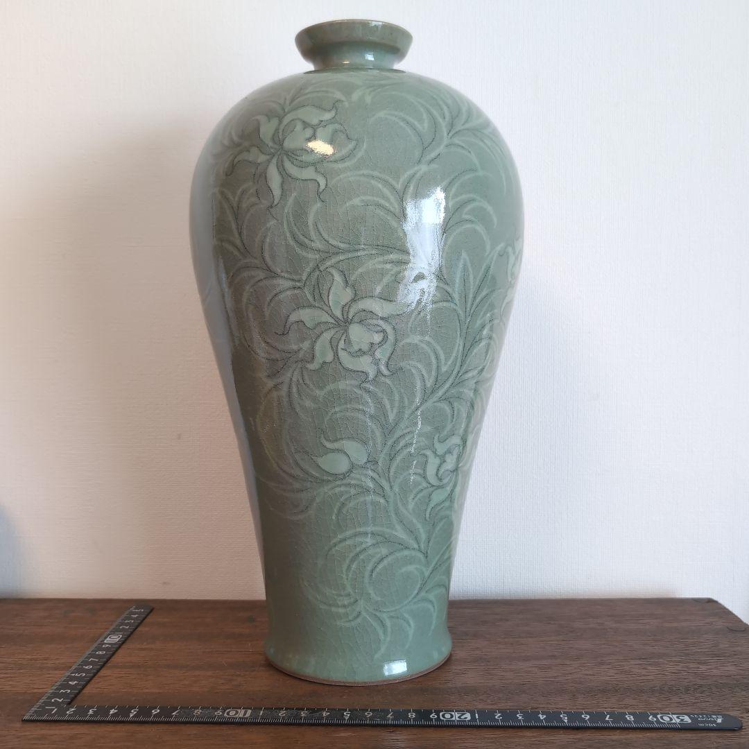 高麗青磁　白黒象嵌　朝鮮美術　梅瓶　骨董　陶芸　陶磁器　33.5cm高程 朝鮮美術 陶磁器 | 黒高麗素文梅瓶 高麗時代 | gallery陽々youyou | 山梨県