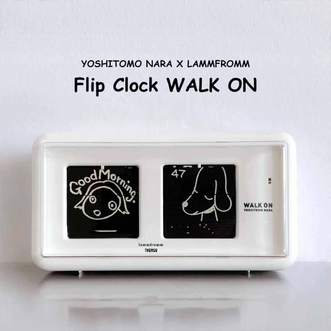 新品 奈良美智 パタパタクロック WALK ON 奈良美智 パタパタクロック [WALK ON(ブルー)]｜ラムフロム - アート