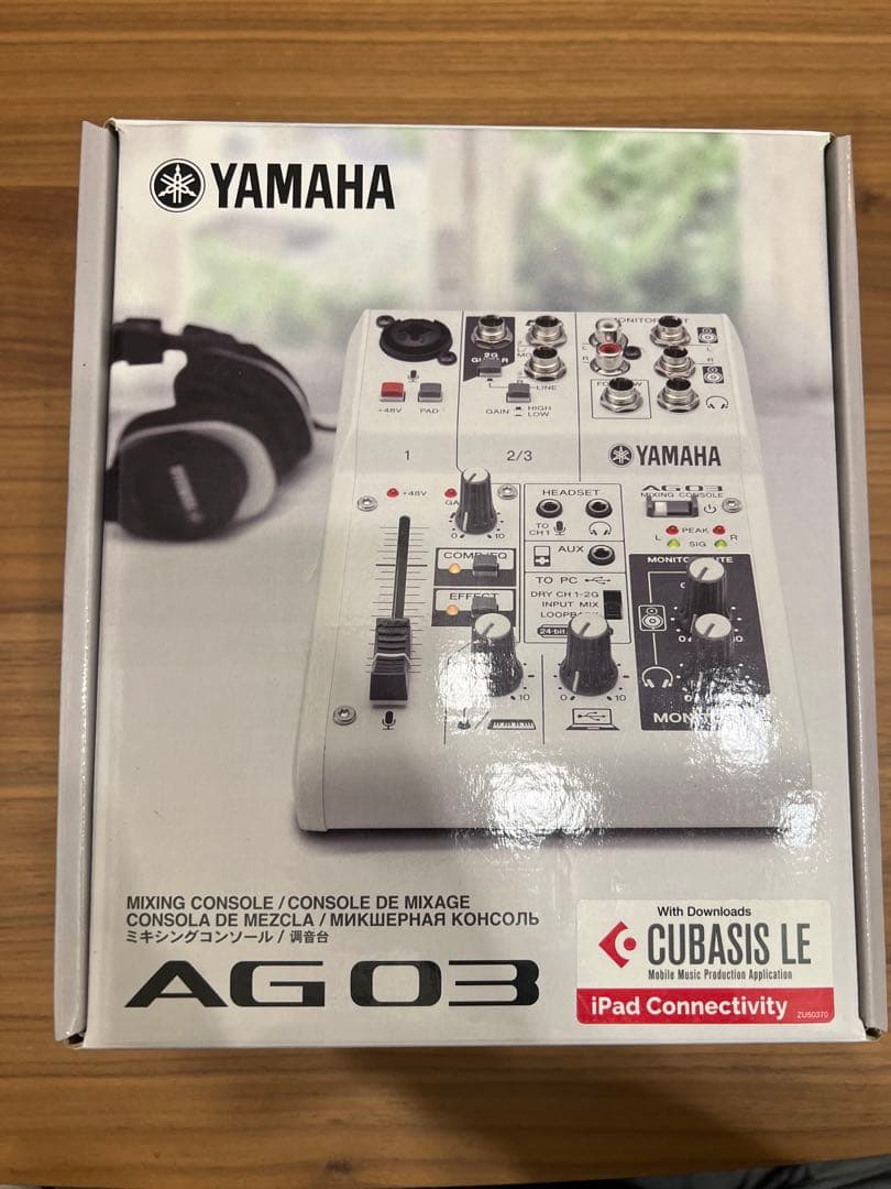 【送料込・動作確認済】YAMAHA AG03 ミキシングコンソール さまざまな機器や楽器が接続でき、配信やモバイルで便利な機能を搭載