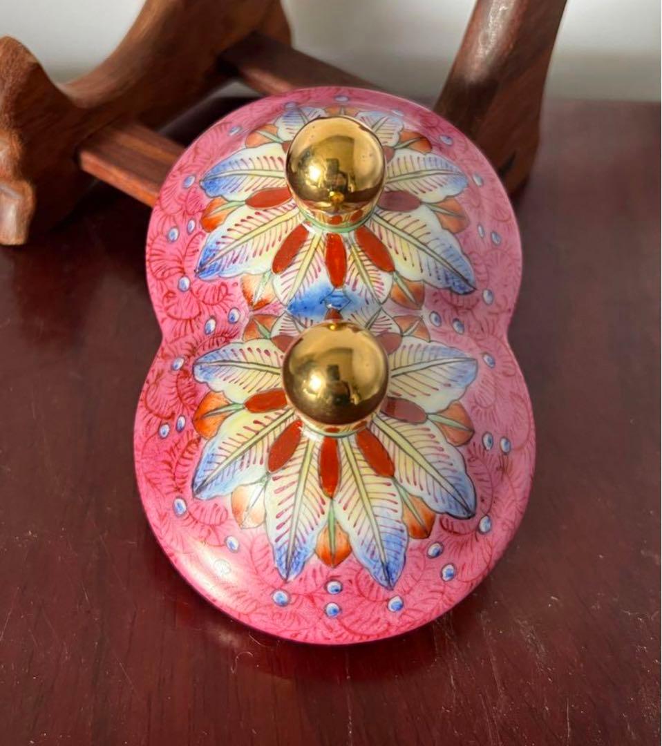 中国古美術/清清代時代珐瑯彩嬰戲紋雙聯蓋瓶/景德鎮製。 y508 - メルカリ