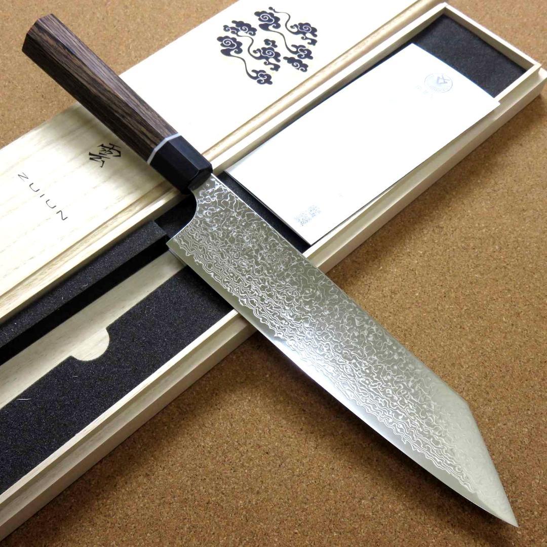 牛刀 210mm 瑞雲 関の刃物 ダマスカス63層 SPG2 両刃 洋包丁 桐箱 関の刃物】【牛刀 21cm(210mm) 】【国産日本製】瑞雲 関兼次 関の刃物